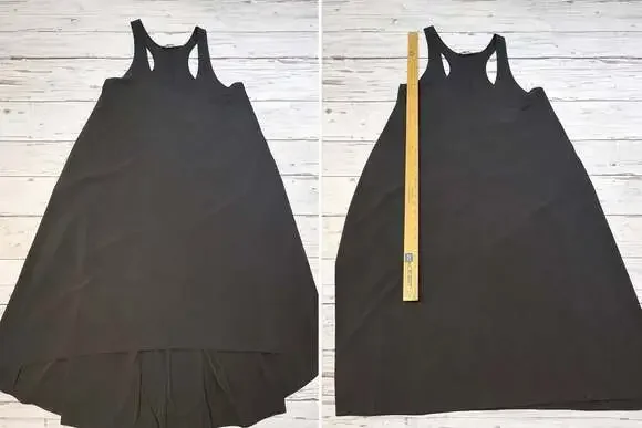 Athleta Presidio Dress Black High Low Racerback Maxi Dress - Picture 1 of 7